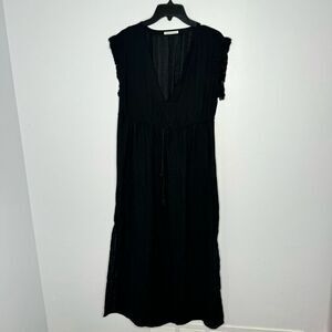 Robin piccone black lightweight midi dress size XS